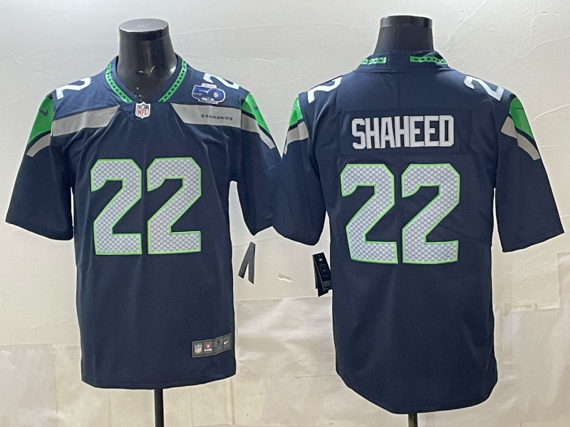 Men's NFL Seattle Seahawks #22 Rashid Shaheed Navy Home Vapor Jersey