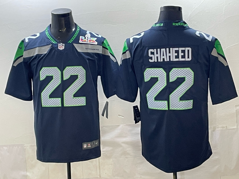 Men's NFL Seattle Seahawks #22 Rashid Shaheed Navy Home Vapor Jersey