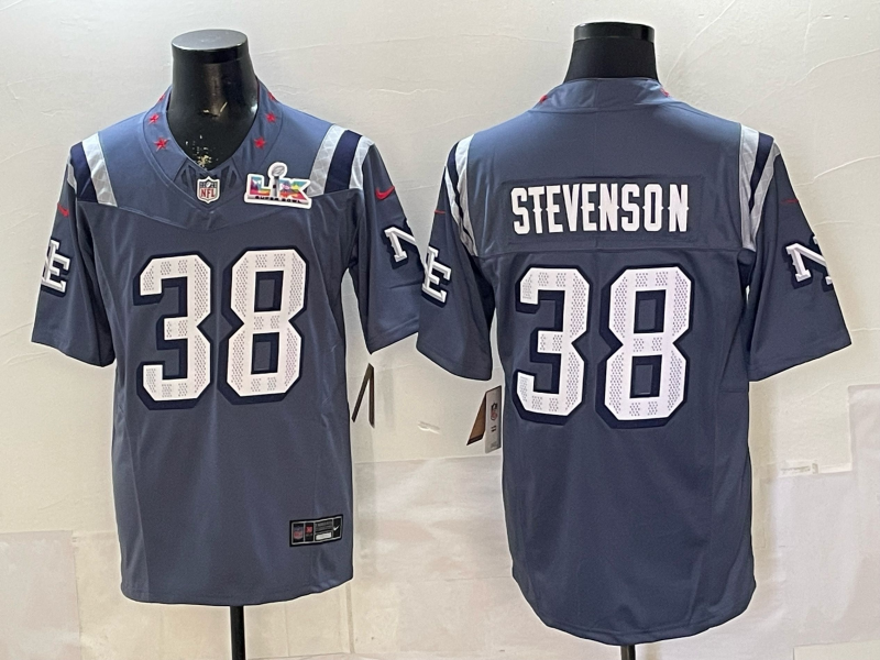 Men's NFL New England Patriots #38 Rhamondre Stevenson 2025 Rivalry Collection F.U.S.E Jersey