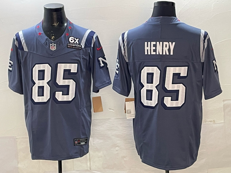 Men's NFL New England Patriots #85 Hunter Henry 2025 Rivalry Collection F.U.S.E Jersey