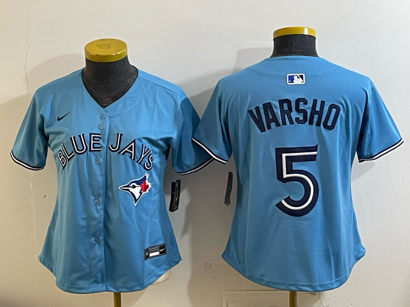Women's MLB Toronto Blue Jays #5 Daulton Varsho Nike Blue Alternate Limited Jersey