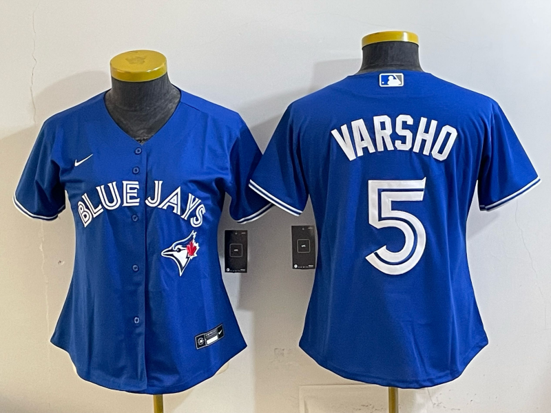 Women's MLB Toronto Blue Jays #5 Daulton Varsho Nike Royal Alternate Limited Jersey