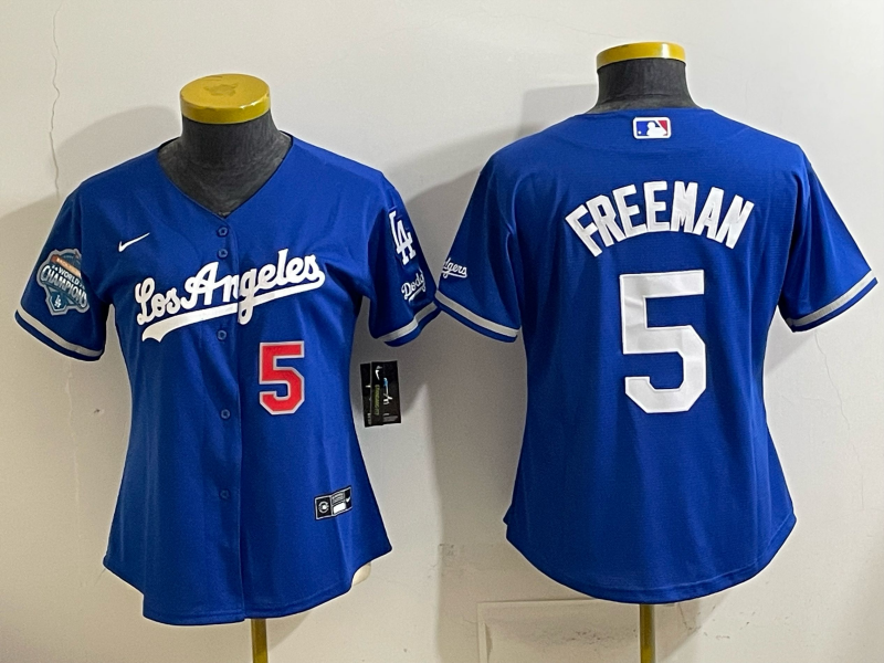 Women's MLB Dodgers #5 Freddie Freeman 2026 Royal Alternate 2 Stadium Jersey