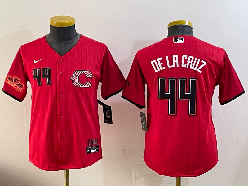 Youth MLB Cincinnati Reds #44 Elly De La Cruz 2026 Red City Connect Jersey