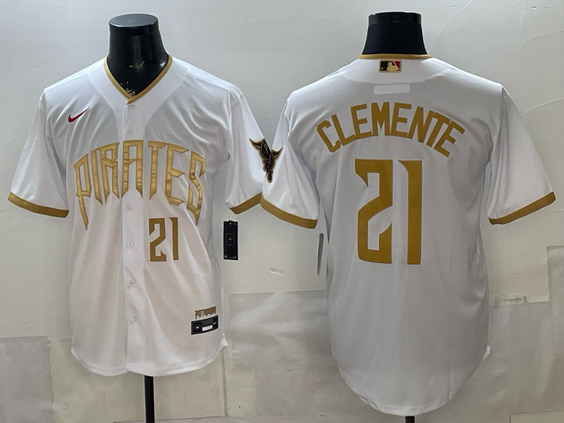 Men's MLB Pittsburgh Pirates #21 Roberto Clemente 2026 White City Connect Jersey