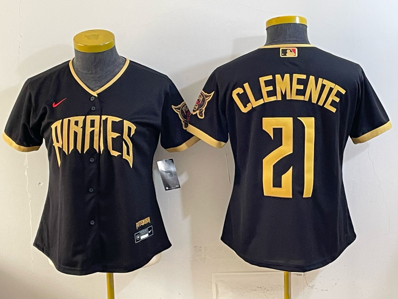 Women's MLB Pittsburgh Pirates #21 Roberto Clemente 2026 City Connect Jersey