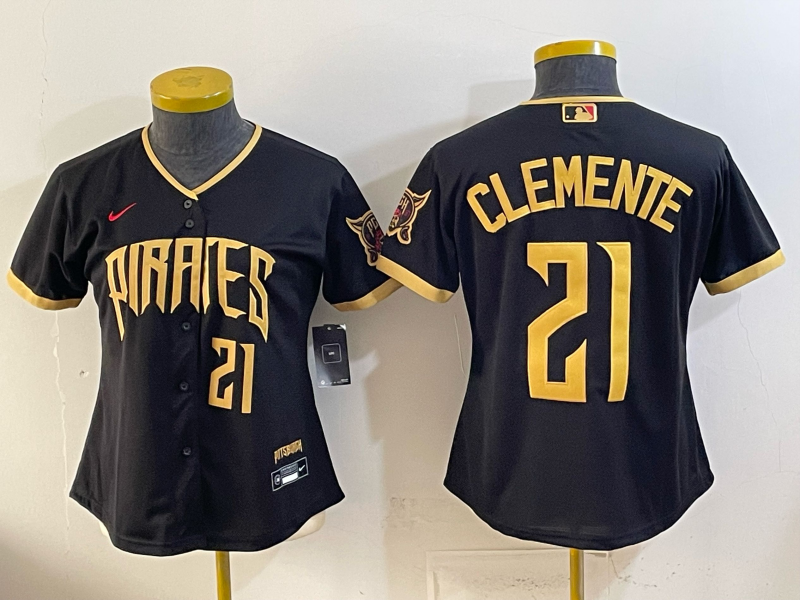 Women's MLB Pittsburgh Pirates #21 Roberto Clemente 2026 City Connect Jersey