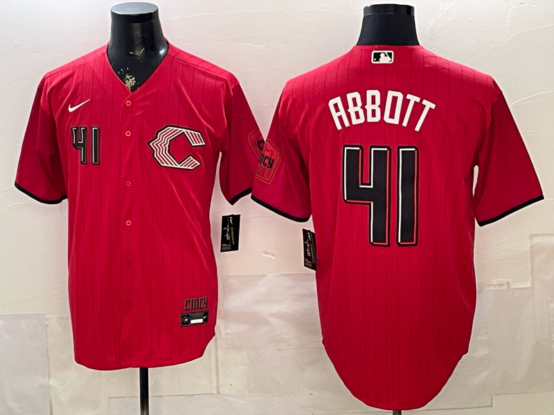 Men's MLB Cincinnati Reds #41 Andrew Abbott 2026 Red City Connect Stadium Jersey