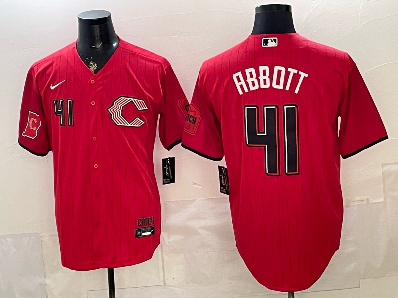 Men's MLB Cincinnati Reds #41 Andrew Abbott 2026 Red City Connect Stadium Jersey