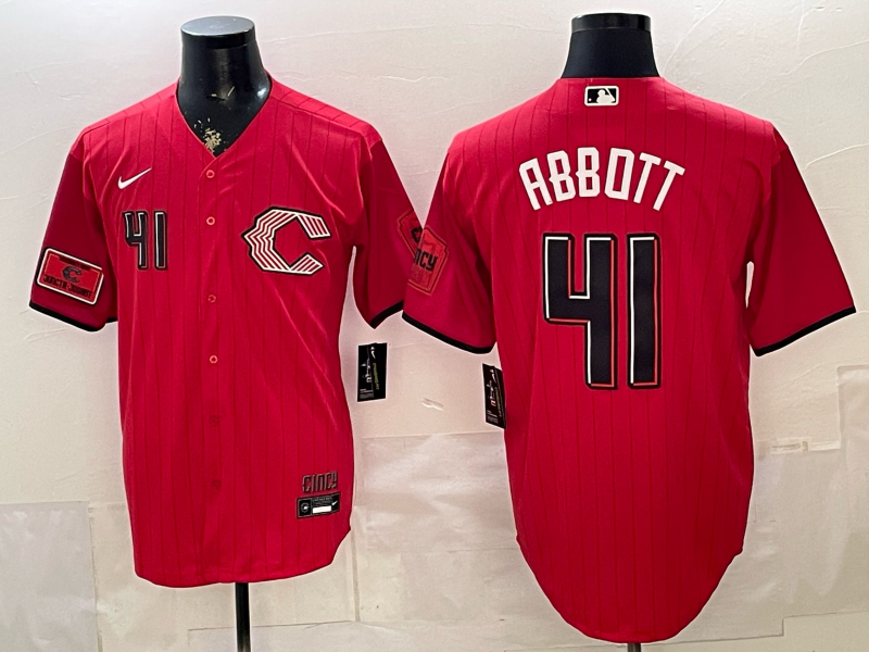 Men's MLB Cincinnati Reds #41 Andrew Abbott 2026 Red City Connect Stadium Jersey