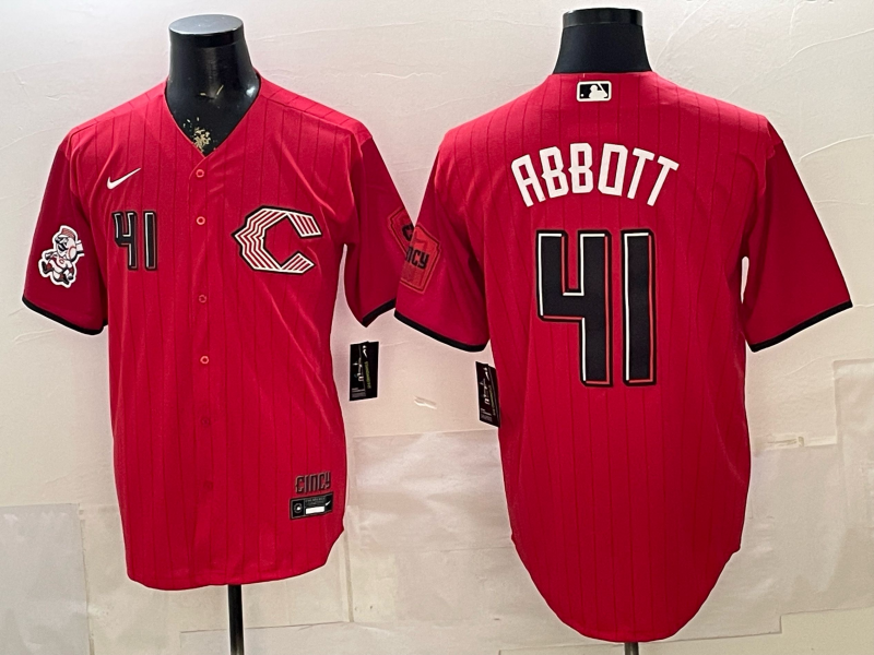 Men's MLB Cincinnati Reds #41 Andrew Abbott 2026 Red City Connect Stadium Jersey