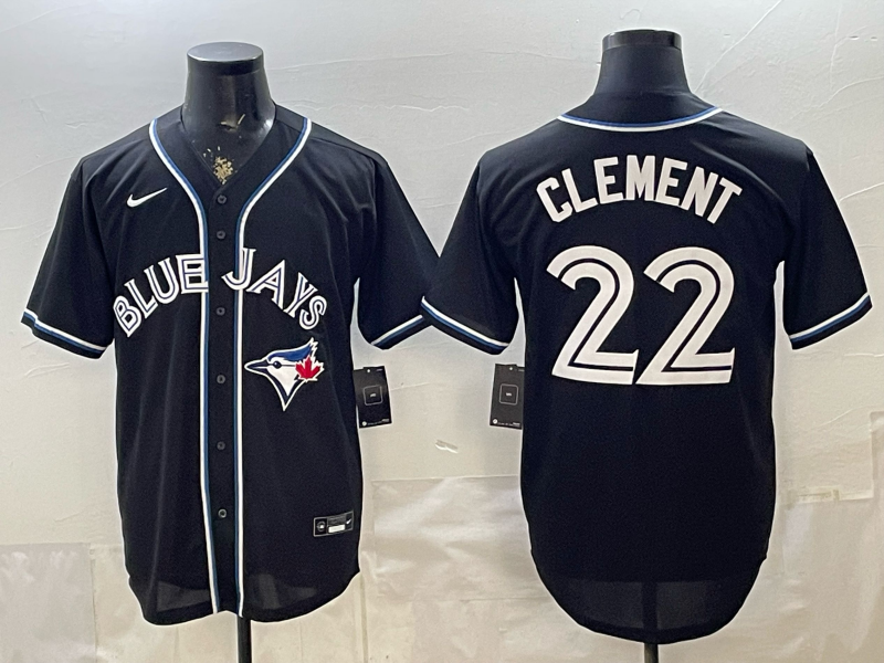 Men's MLB Toronto Blue Jays #22 Ernie Clement 2026 Black Fashion Replica Jersey