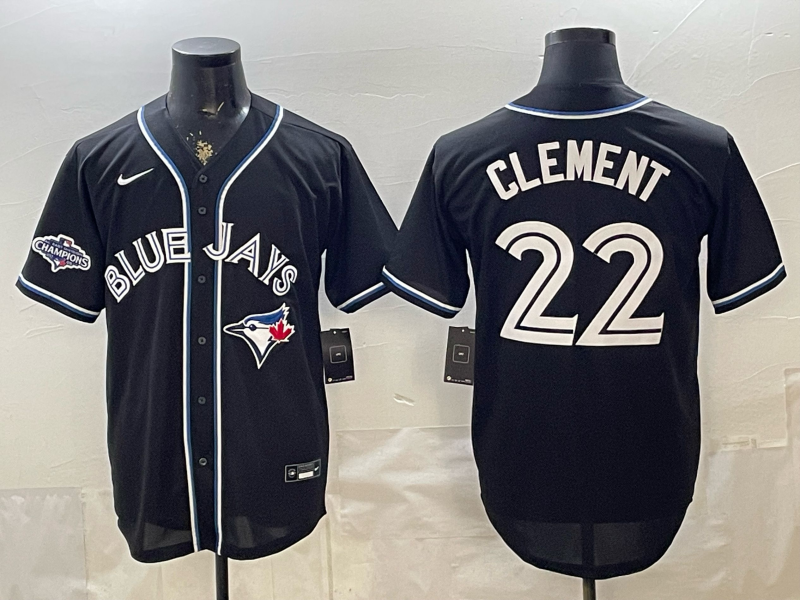 Men's MLB Toronto Blue Jays #22 Ernie Clement 2026 Black Fashion Replica Jersey