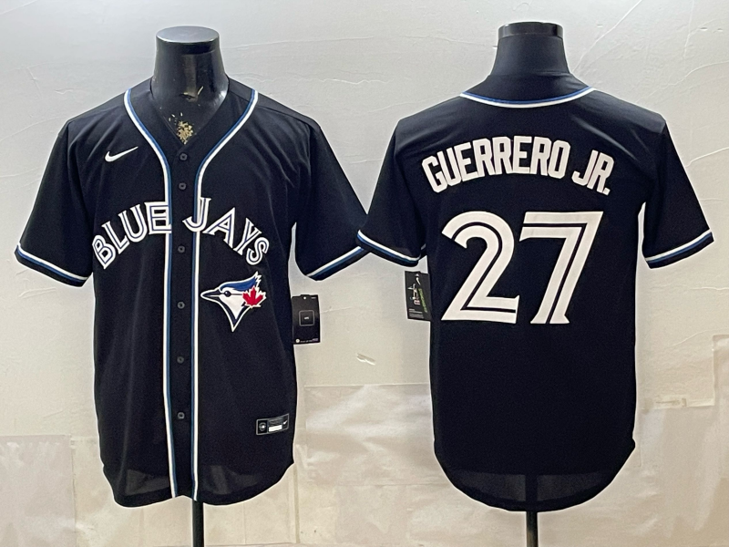 Men's MLB Toronto Blue Jays #27 Vladimir Guerrero Jr. 2026 Black Fashion Replica Jersey