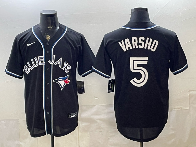 Men's MLB Toronto Blue Jays #5 Daulton Varsho 2026 Black Fashion Replica Jersey