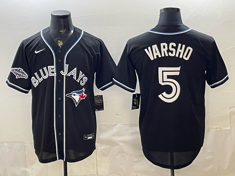Men's MLB Toronto Blue Jays #5 Daulton Varsho 2026 Black Fashion Replica Jersey