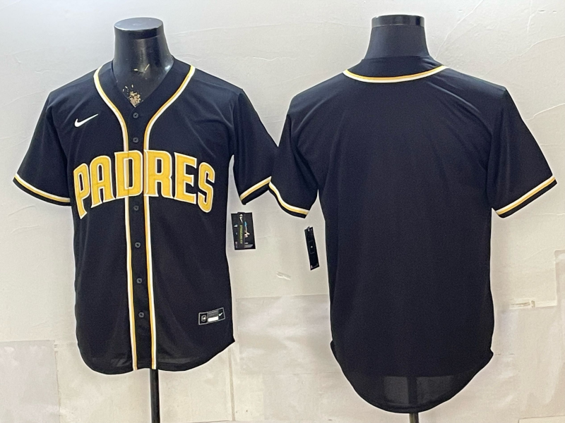 Men's MLB San Diego Padres Nameless 2026 Black Fashion Replica Jersey