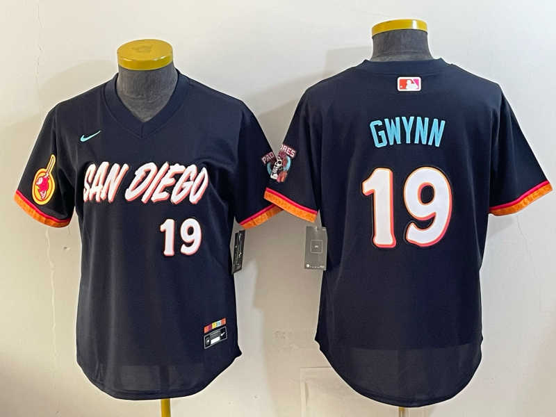 Women's MLB Padres #19 Tony Gwynn 2026 City Connect Stadium Jersey
