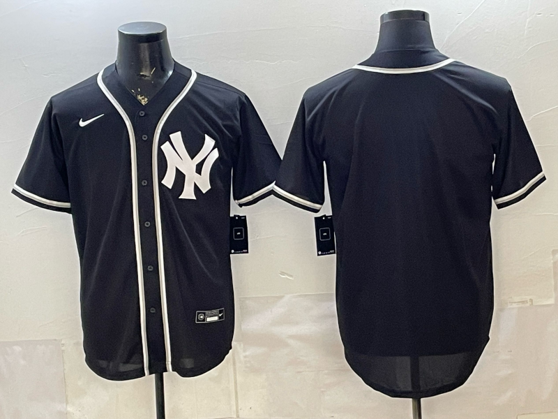 Men's MLB New York Yankees Nameless 2026 Black Fashion Replica Jersey