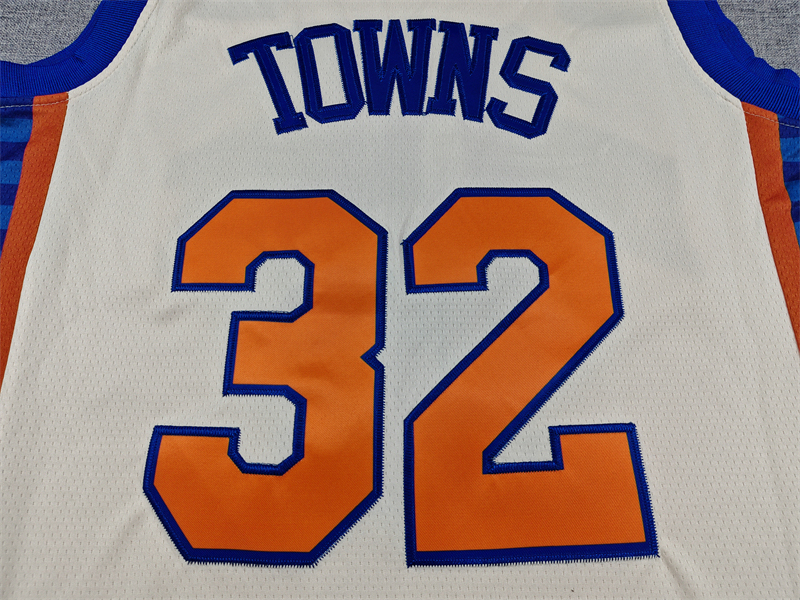 Men's NBA New York Knicks #32 Karl-Anthony Towns 2025-26 City Edition Swingman Jersey