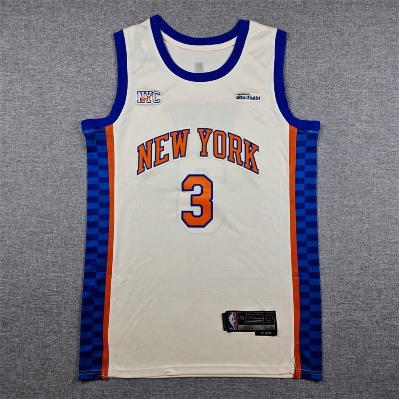 Men's NBA New York Knicks #3 Josh Hart 2025-26 City Edition Swingman Jersey