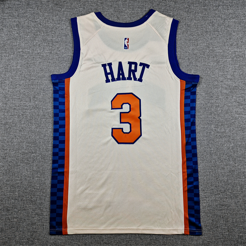 Men's NBA New York Knicks #3 Josh Hart 2025-26 City Edition Swingman Jersey