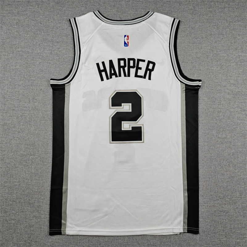 Men's NBA San Antonio Spurs #2 Dylan Harper 2025-26 Association Edition Swingman Jersey