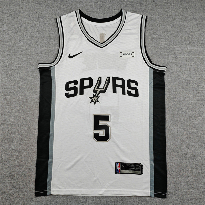 Men's NBA San Antonio Spurs #5 Stephon Castle 2025-26 Association Edition Swingman Jersey