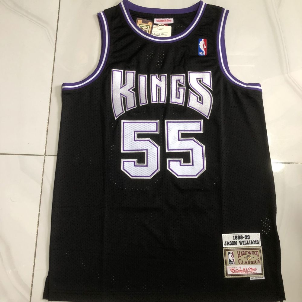 NBA Sacramento Kings #55 Jason Williams Men's M&N 1998-99 Icon Embroidery Jersey