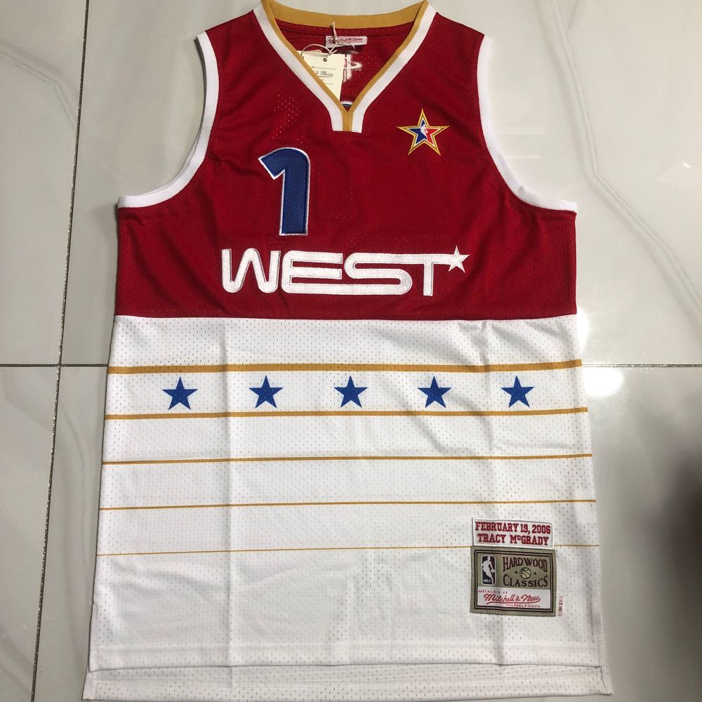NBA Houston Rockets #1 Tracy McGrady Men's M&N 2006 All-Star Embroidery Jersey