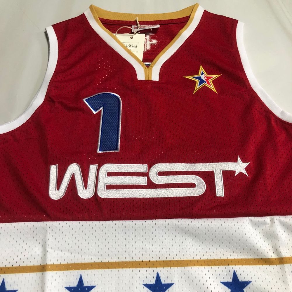 NBA Houston Rockets #1 Tracy McGrady Men's M&N 2006 All-Star Embroidery Jersey