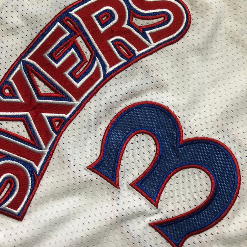 NBA Philadelphia 76ers #3 Allen Iverson Men's M&N 1996-97 Throwback Embroidery Jersey