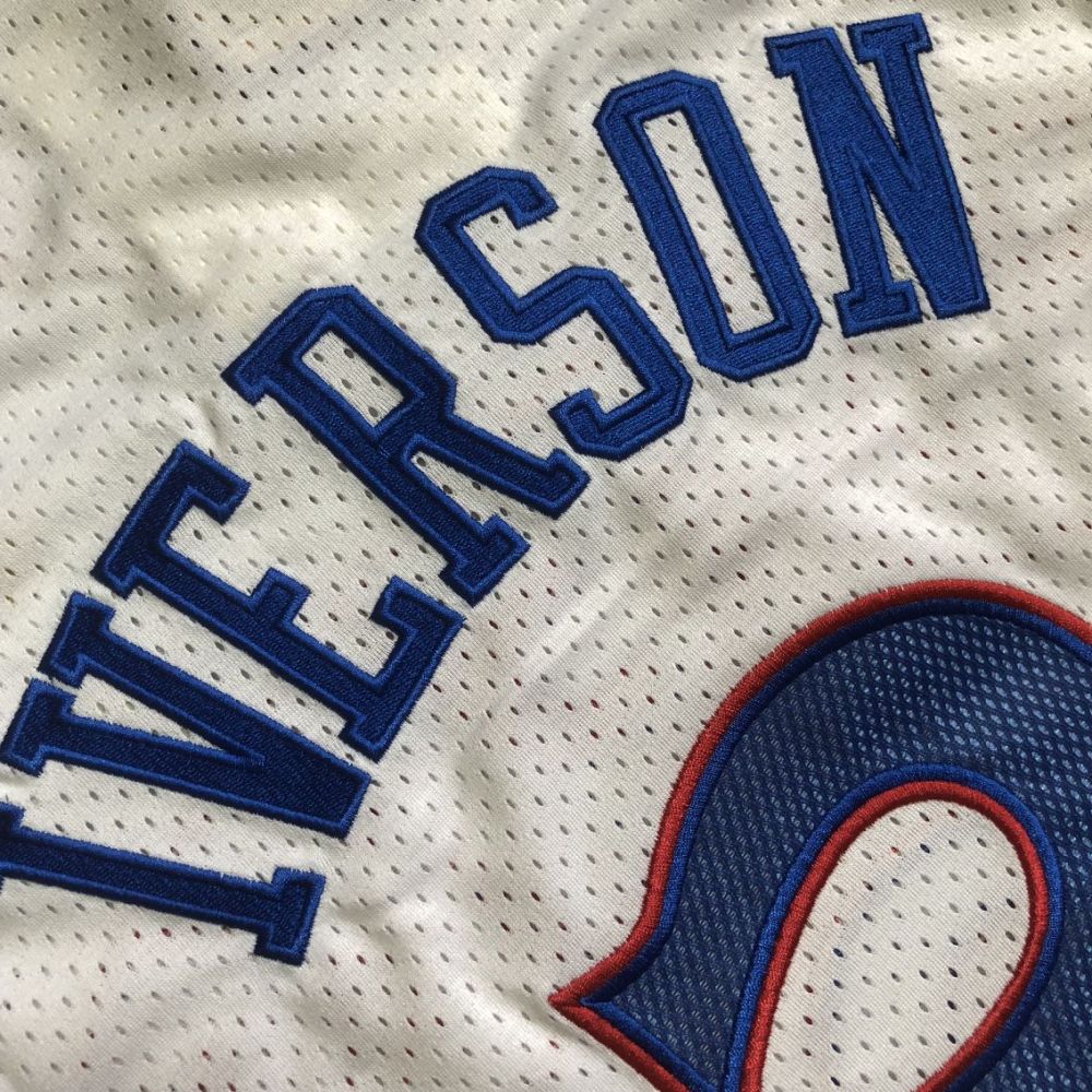 NBA Philadelphia 76ers #3 Allen Iverson Men's M&N 1996-97 Throwback Embroidery Jersey
