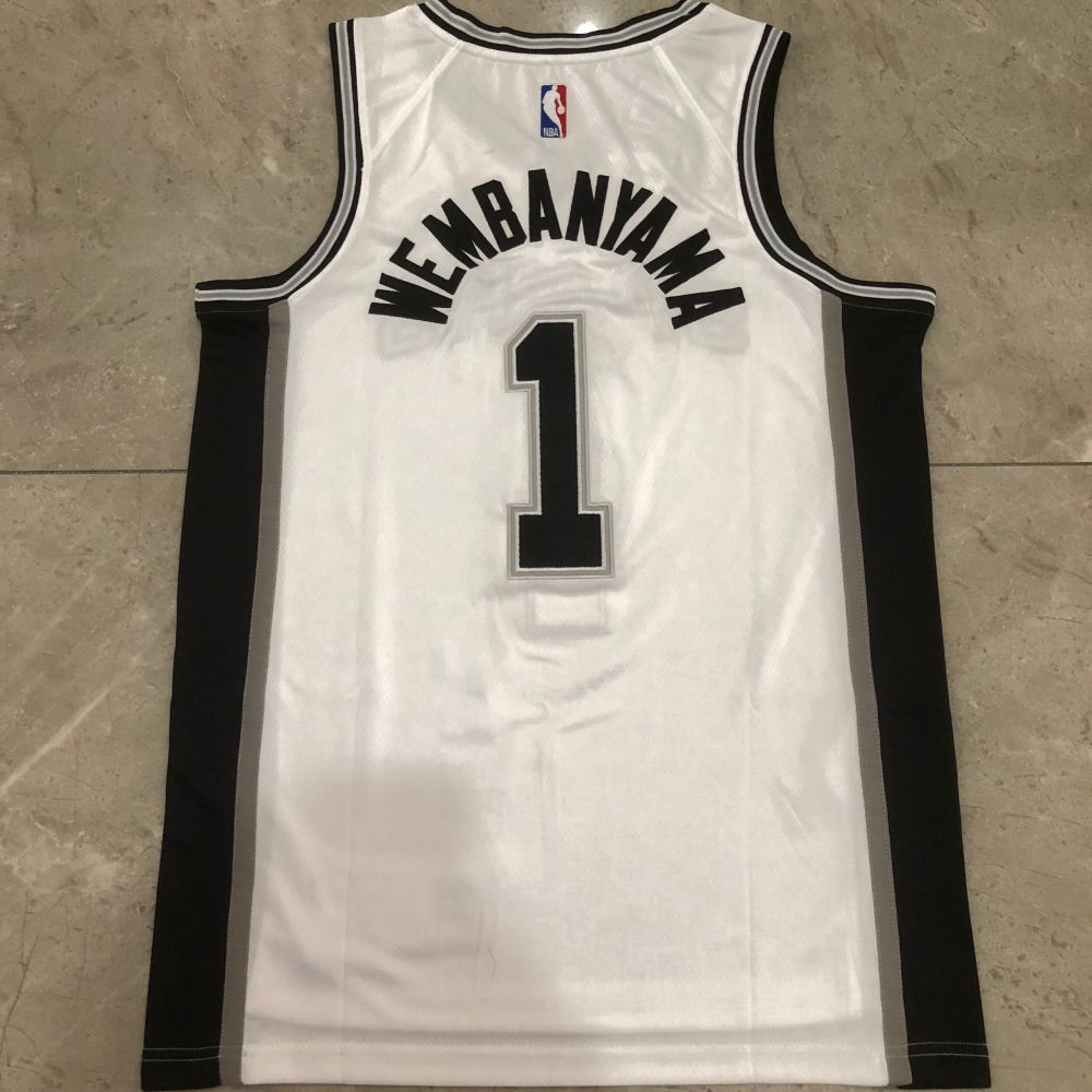 NBA San Antonio Spurs #1 Victor Wembanyama Men's Nike 2025-26 Association Embroidery Jersey