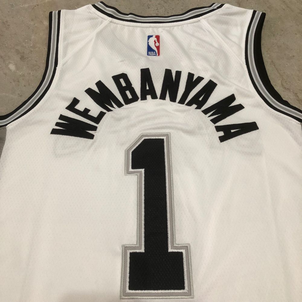 NBA San Antonio Spurs #1 Victor Wembanyama Men's Nike 2025-26 Association Embroidery Jersey