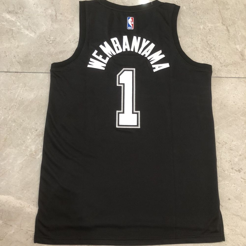 NBA San Antonio Spurs #1 Victor Wembanyama Men's Nike 2025-26 City Embroidery Jersey