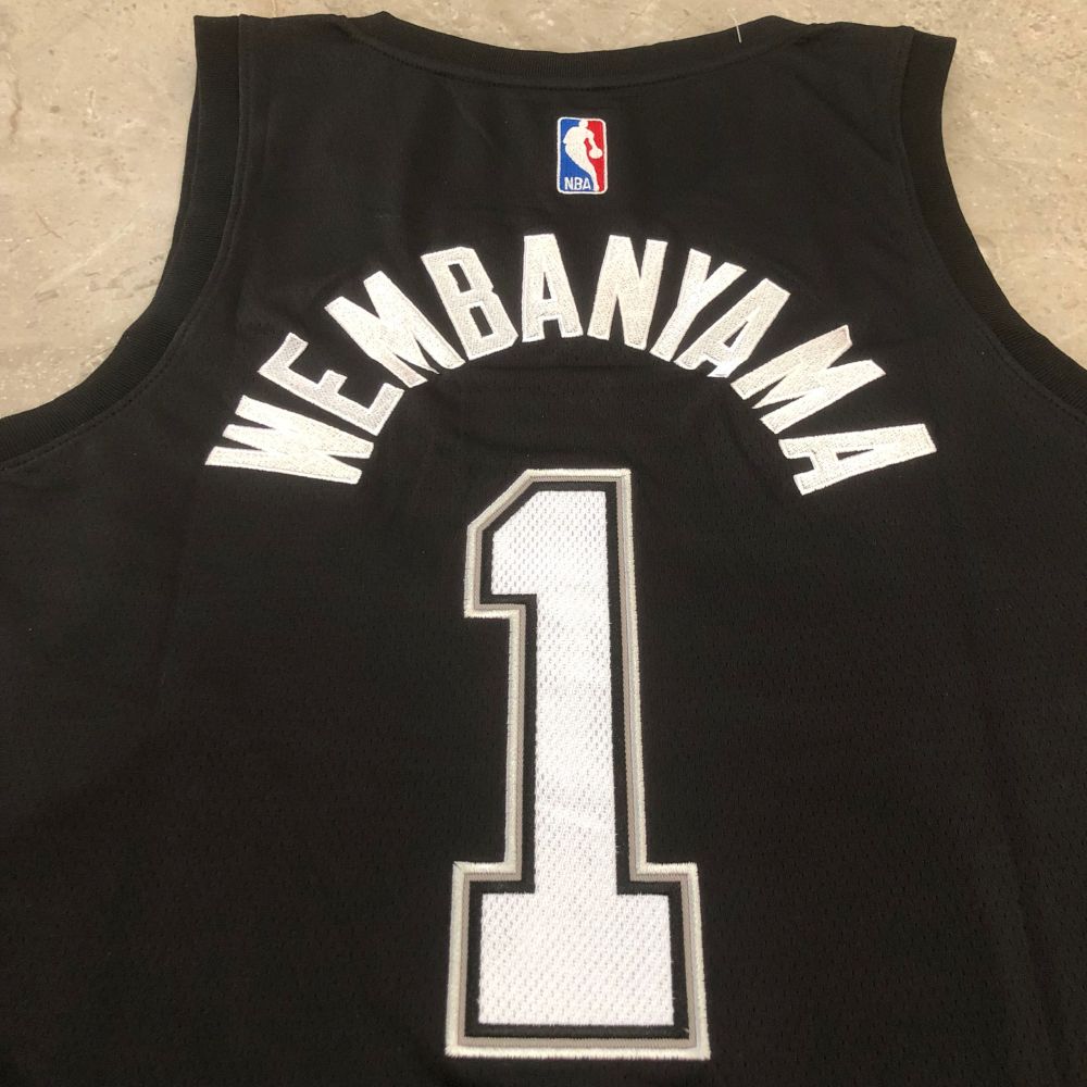 NBA San Antonio Spurs #1 Victor Wembanyama Men's Nike 2025-26 City Embroidery Jersey