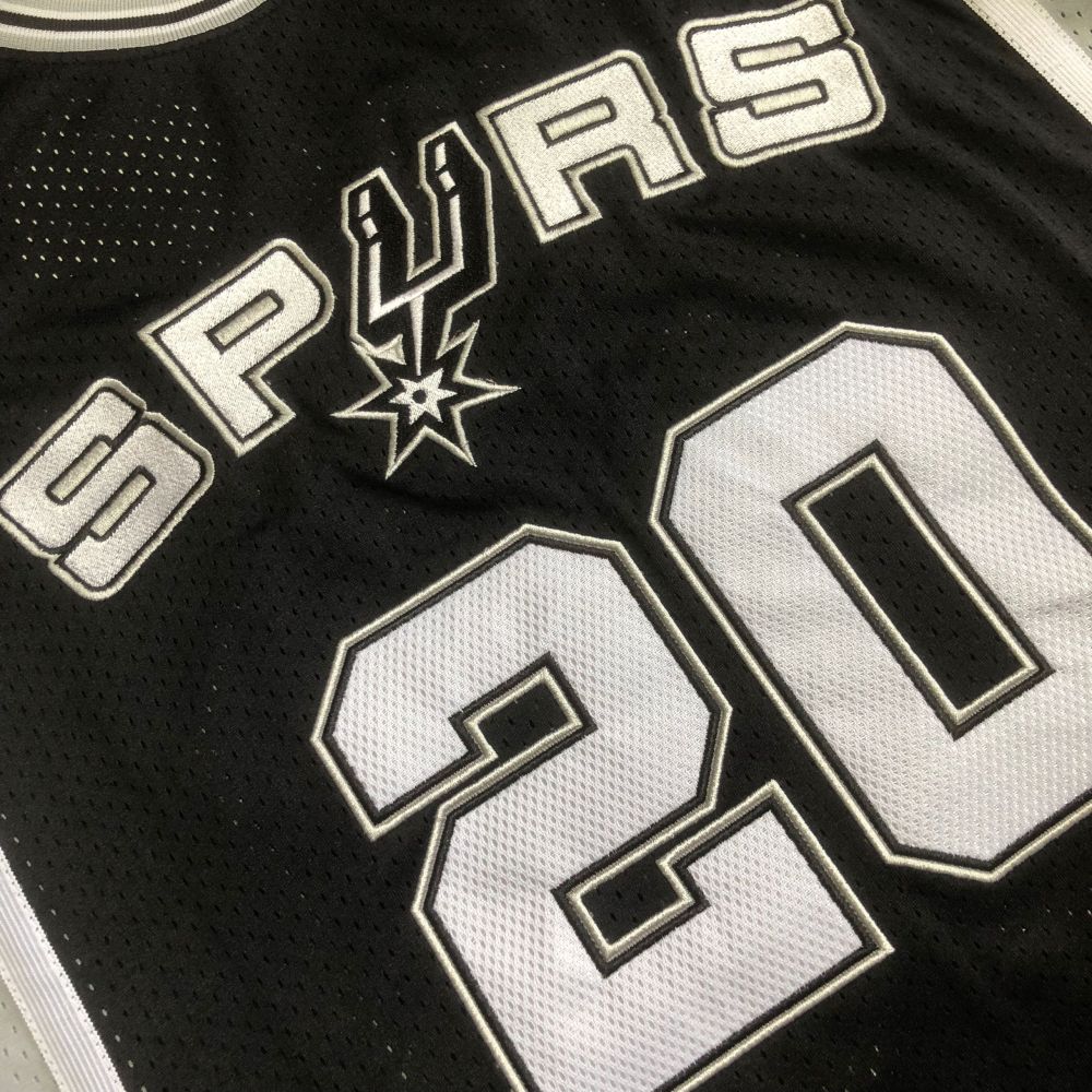 NBA San Antonio Spurs #20 Manu Ginóbili Men's M&N 2002-03 Icon Embroidery Jersey
