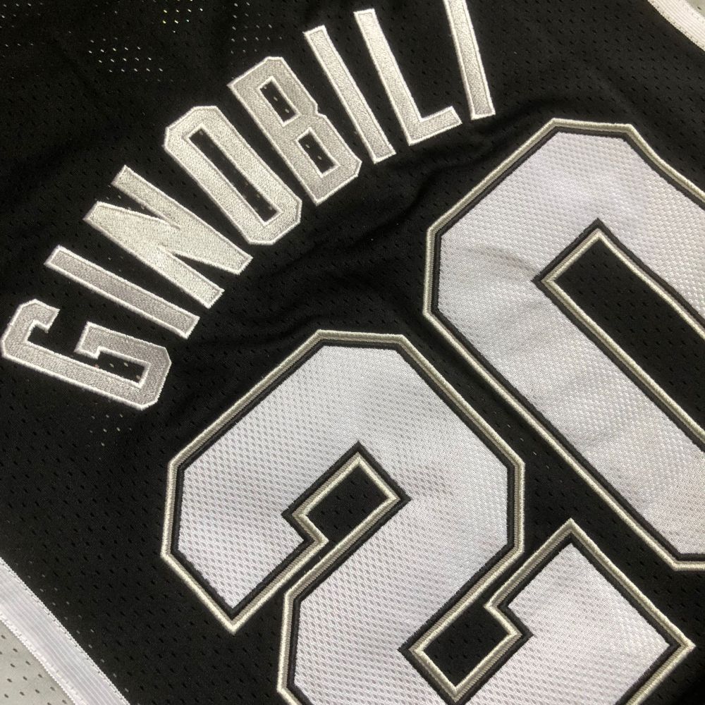 NBA San Antonio Spurs #20 Manu Ginóbili Men's M&N 2002-03 Icon Embroidery Jersey