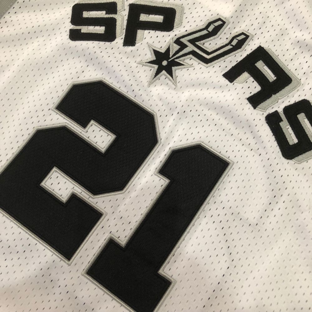 NBA San Antonio Spurs #21 Tim Duncan Men's M&N 1998-99 Finals Embroidery Jersey