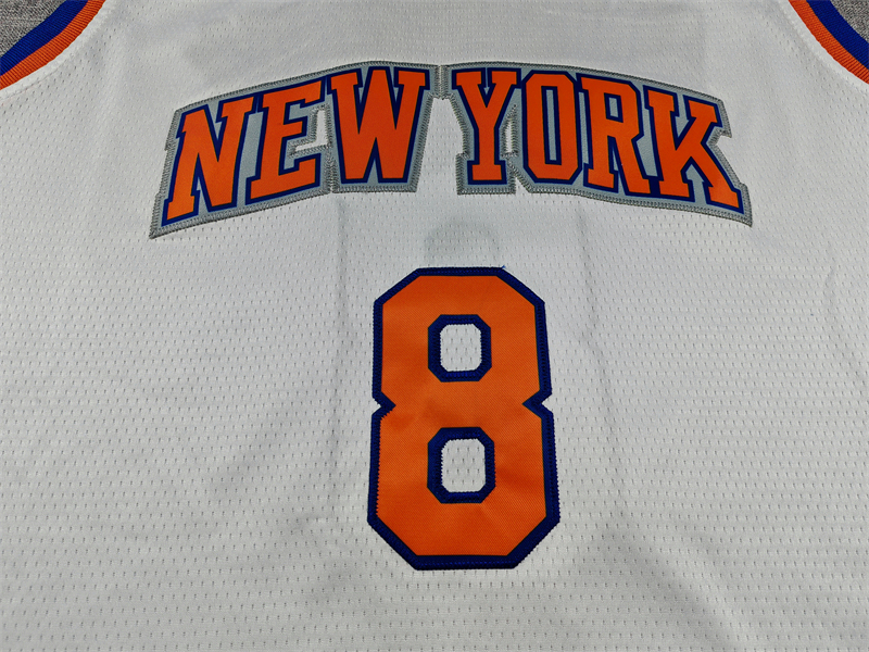 Men's NBA New York Knicks #8 OG Anunoby 2025-26 Association Edition Swingman Jersey
