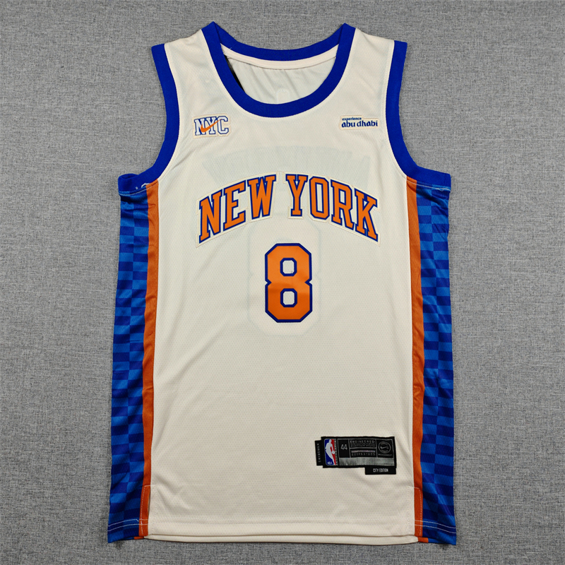 Men's NBA New York Knicks #8 OG Anunoby 2025-26 City Edition Swingman Jersey