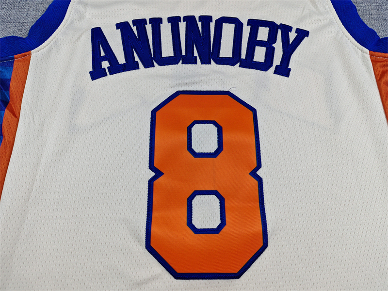Men's NBA New York Knicks #8 OG Anunoby 2025-26 City Edition Swingman Jersey