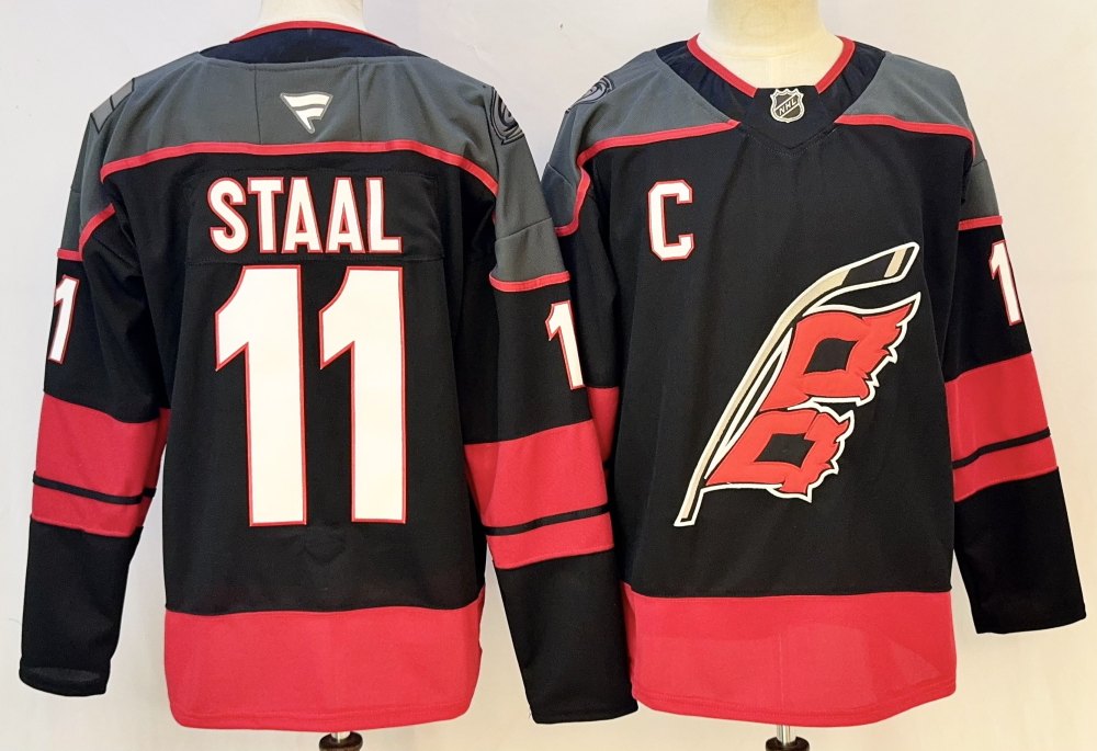 Men's NHL Carolina Hurricanes #11 Jordan Staal Fanatics Black Premier Home Jersey