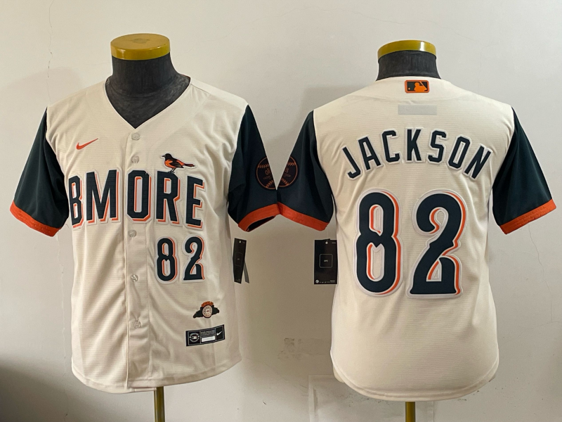 Youth MLB Baltimore Orioles #82 Jeremiah Jackson 2026 City Connect Stadium Jersey