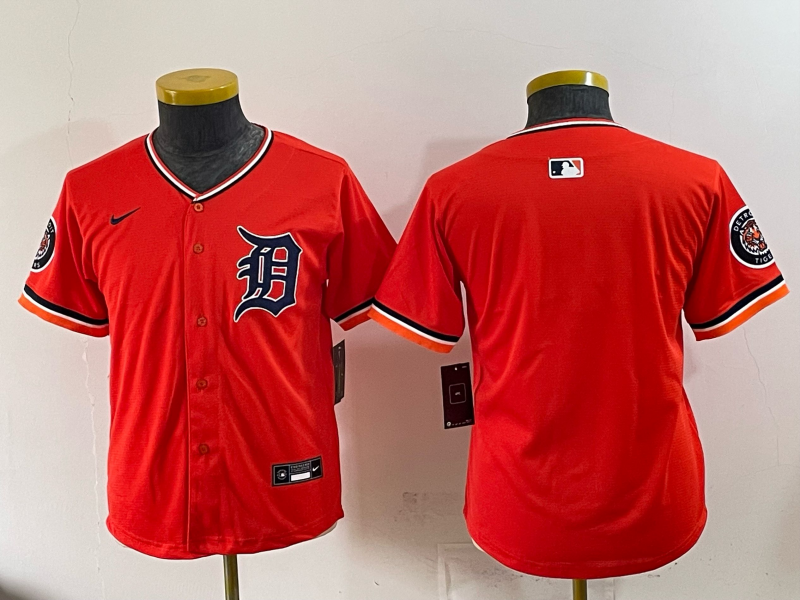 Youth MLB Detroit Tigers Nameless Nike Orange Alternate Limited Jersey