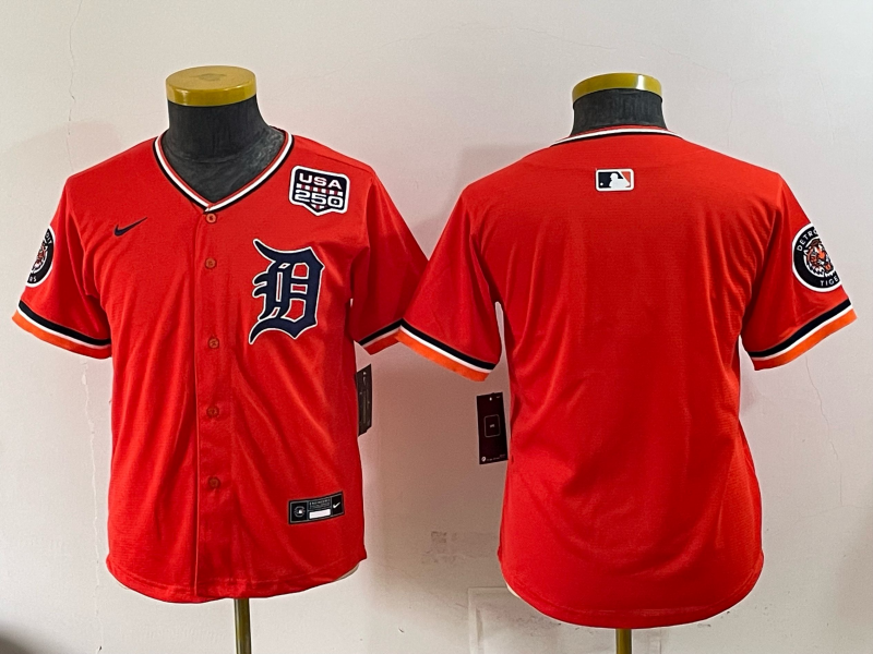Youth MLB Detroit Tigers Nameless Nike Orange Alternate Limited Jersey