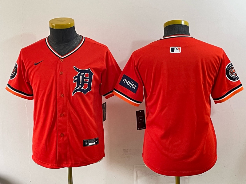 Youth MLB Detroit Tigers Nameless Nike Orange Alternate Limited Jersey