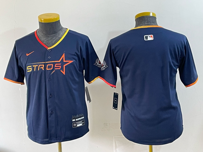 Youth MLB Houston Astros Nameless 2025 City Connect Limited Jersey - Navy