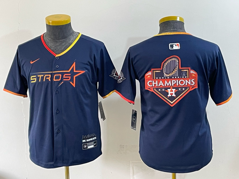 Youth MLB Houston Astros Nameless 2025 City Connect Limited Jersey - Navy